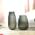 transparente graue Blumen -Vase -Glas für Wohnkultur
